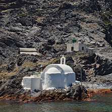 Church to hot volcanic springs,  Santorini, Thira Island,  Cyclades Islands