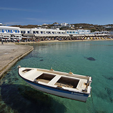 Platis Gialos Beach on the island of Mykonos, Cyclades Islands