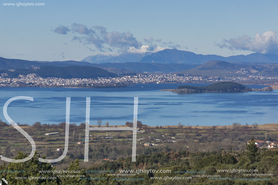 Panoramic views of Ioannina Lake, Epirus, Greece