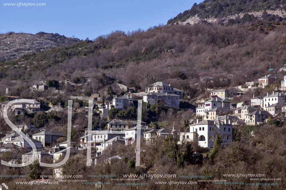 Panoramic views of village Vitsa, Zagori, Epirus, Greece