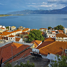 amazing panorama of Nafpaktos town, Western Greece