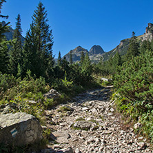 Path for climbing a Malyovitsa peak, Rila Mountain, Bulgaria