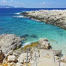 Blue waters  of Alaties Beach, Kefalonia, Ionian islands, Greece