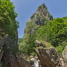 Wood Bridge between rocks, Erma River Gorge, Bulgaria