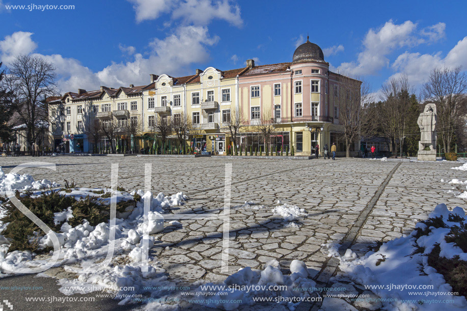 Central Square in town of Razlog,  Blagoevgrad region, Bulgaria