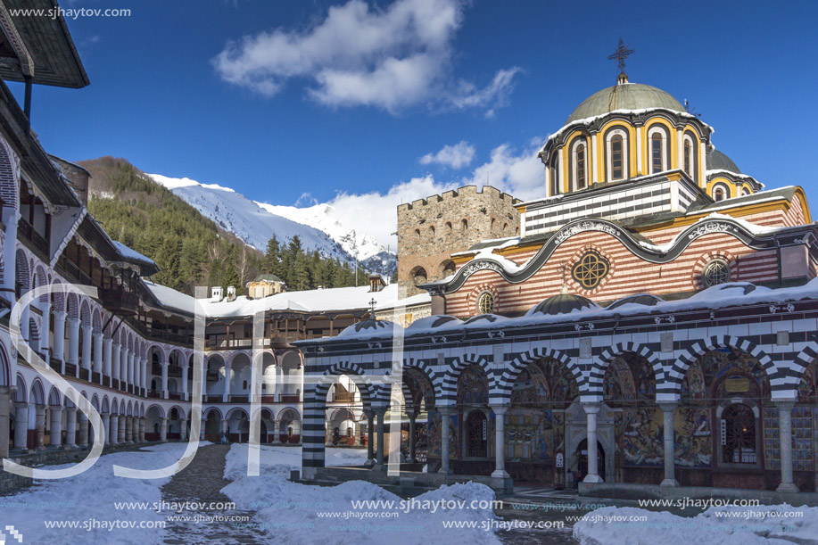 Amazing Panorama of Rila Monastery, Kyustendil Region, Bulgaria