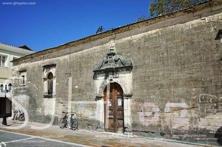 Medieval Stone Church in the Lefkada town, Ionian Islands, Greece