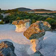 The Stone Mushrooms viewed from above near Beli plast village, Kardzhali Region, Bulgaria