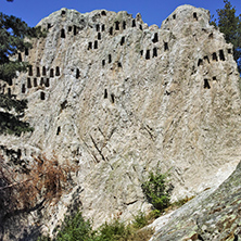 Ruins of Thracian Sanctuary Eagle Rocks near town of Ardino, Kardzhali Region, Bulgaria