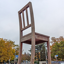 Geneva broken chair in front of the united nation building, Switzerland