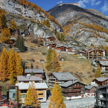 Panoramic view of Zermatt Resort, Canton of Valais, Switzerland