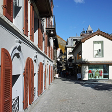 Main street in Zermatt Resort, Canton of Valais, Switzerland