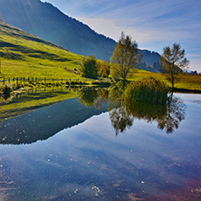 small lake near mount Rigi, Alps, Switzerland