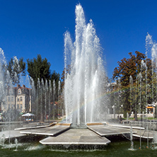 Fountain in the center of City of Pleven, Bulgaria