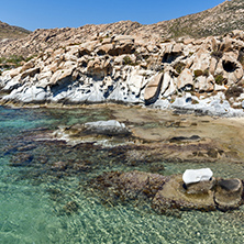 Blue Waters and  rock formations of kolymbithres beach, Paros island, Cyclades, Greece