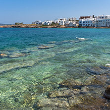 Panoramic view of town of Naoussa, Paros island, Cyclades, Greece