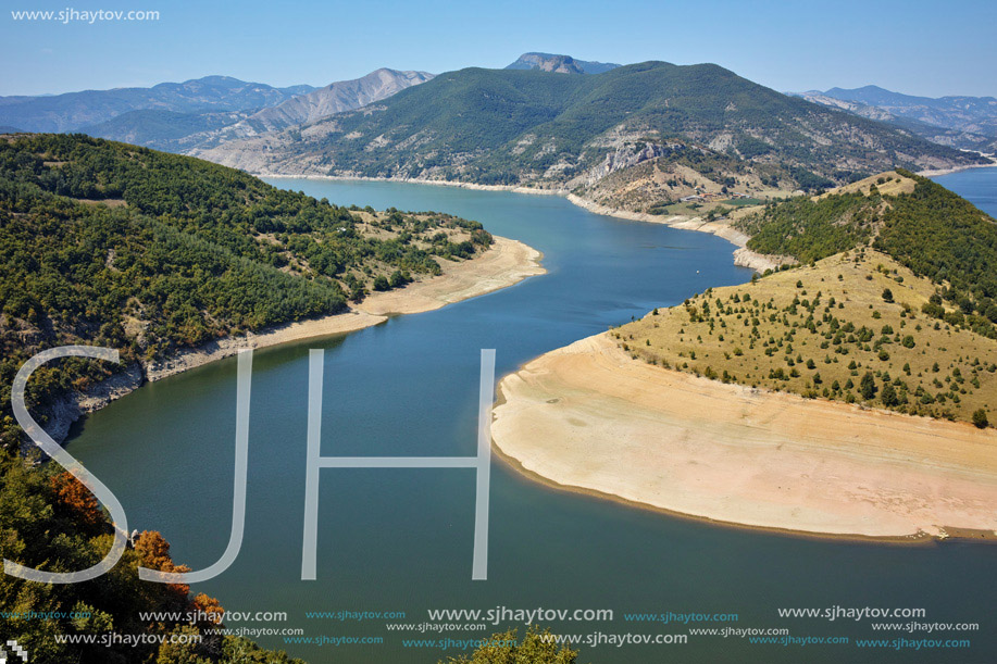 Amazing landscape of Arda River and Kardzhali Reservoir, Bulgaria
