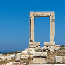 Ruins of Portara, Apollo Temple Entrance, Naxos Island, Cyclades, Greece