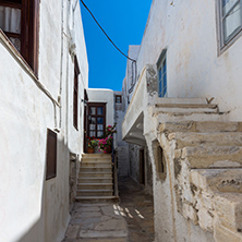 Medieval houses in the fortress in Chora town, Naxos Island, Cyclades, Greece