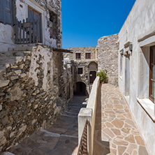 Stone houses in the fortress in Chora town, Naxos Island, Cyclades, Greece