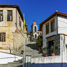 orthodox church and houses in old town of Xanthi, East Macedonia and Thrace, Greece
