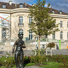 Charlie Chaplin monument in town of Vevey, canton of Vaud, Switzerland