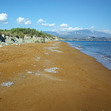 amazing view of Xi Beach,beach with red sand in Kefalonia, Ionian islands, Greece