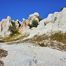 Panoramic view Rock phenomenon Stone Wedding near town of Kardzhali, Bulgaria