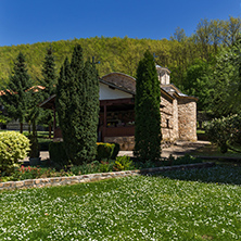 Spring landscape with Church of Temski monastery St. George, Pirot Region, Republic of Serbia