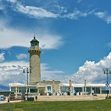 Panoramic view of Lighthouse in Patras, Peloponnese, Western Greece