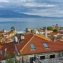 amazing panorama of Nafpaktos town, Western Greece
