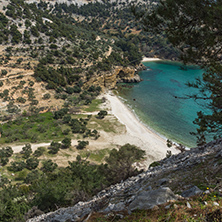 Blue waters of Livadi beach, Thassos island, East Macedonia and Thrace, Greece