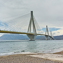 The cable bridge between Rio and Antirrio, Patra, Western Greece