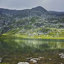 Panorama of  The Twin lake, The Seven Rila Lakes, Bulgaria