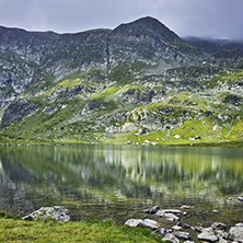 Panorama of  The Twin lake, The Seven Rila Lakes, Bulgaria