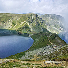 Clouds over The Kidney and The Eye lakes, The Seven Rila Lakes, Bulgaria