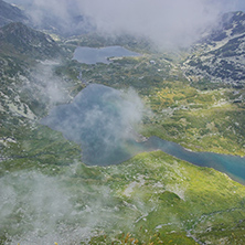 Clouds over The Twin and the Trefoil lakes, The Seven Rila Lakes, Bulgaria