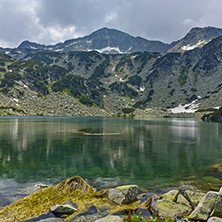 Panoramic view of Banderishki Chukar Peak and The Fish Lake, Pirin Mountain, Bulgaria