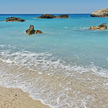 Blue waters of Katisma Beach, Lefkada, Ionian Islands, Greece