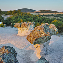 The Stone Mushrooms viewed from above near Beli plast village, Kardzhali Region, Bulgaria