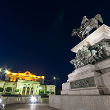 Monument of the Tsar Liberator, National Assembly and Alexander Nevsky Cathedral in city of Sofia, Bulgaria