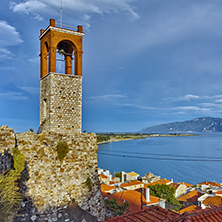 Clock tower in Nafpaktos town, Western Greece