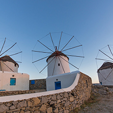 White windmill on the island of Mykonos, Cyclades, Greece