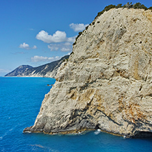 Amazing seascape with Rocks near Porto Katsiki Beach, Lefkada, Ionian Islands, Greece