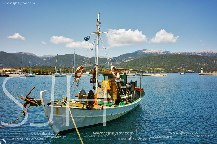 drover in the port of town of Sami, Kefalonia, Ionian Islands, Greece