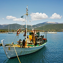 drover in the port of town of Sami, Kefalonia, Ionian Islands, Greece