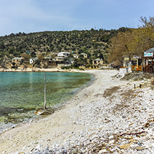 Panorama to village and beach of Aliki, Thassos island,  East Macedonia and Thrace, Greece