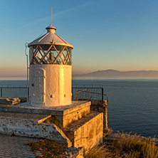 Sunset over Lighthouse in Kavala, East Macedonia and Thrace, Greece