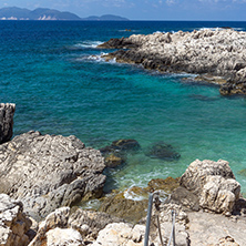 Blue waters of Alaties Beach, Kefalonia, Ionian islands, Greece