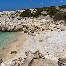 Panoramic view of Alaties Beach, Kefalonia, Ionian islands, Greece